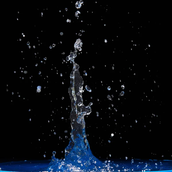 Splash Water Water Splashes Isolated Black Background — Stock Photo, Image