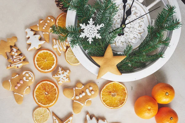 Christmas Honey Biscuits Orange Christmas Cookies — Stock Photo, Image