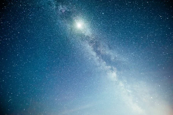 Lebendiger Nachthimmel Mit Sternen Und Nebel Und Galaxie Deep Sky — Stockfoto