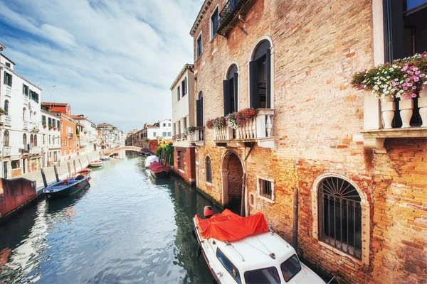 Gôndolas Canal Veneza Veneza Destino Turístico Popular Europa — Fotografia de Stock