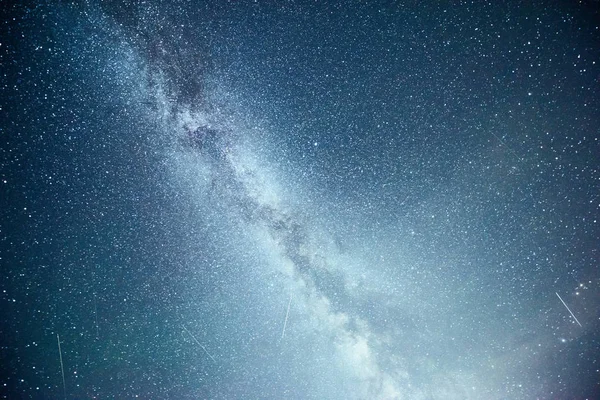 Živé Noční Nebe Hvězdami Mlhovinou Galaxií Hluboká Obloha — Stock fotografie