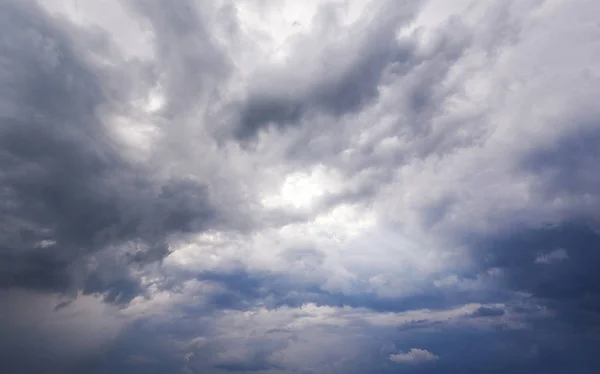 Cloudy Stormy Black White Dramatic Sky Background — Stock Photo, Image