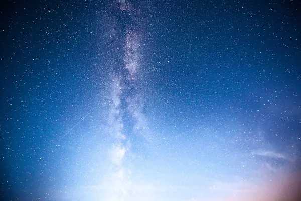 Vibrerande Natthimmel Med Stjärnor Och Nebulosa Och Galax Djupa Himmel — Stockfoto