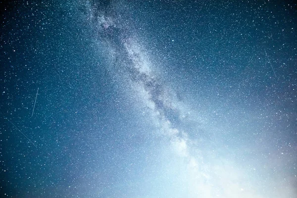 明亮的夜空 星云和星系 深空星图 — 图库照片