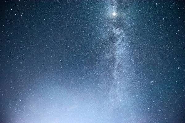 Vibrerande Natthimmel Med Stjärnor Och Nebulosa Och Galax Djupa Himmel — Stockfoto