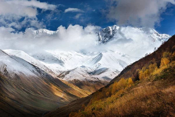 Густий Туман Гірському Перевалі Гулет Грузія Svaneti Європа Гори Кавказу — стокове фото