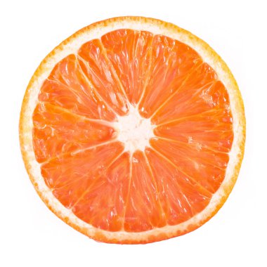 Beyaz arkaplanda greyfurt izole edilmiş. Lezzetli meyve mevsimi