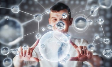 Bilim ve tıpta yenilikçi teknolojiler. Bağlantı teknolojisi. Güvenlik kavramı.