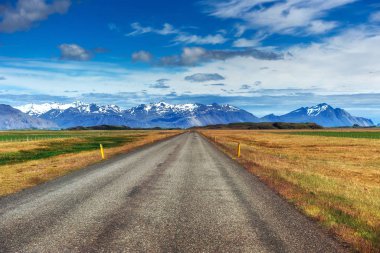 Bir kanalı Jokulsarlon lagün ve Atlantik Okyanusu Güney İzlanda'bağlama üzerinde köprü.