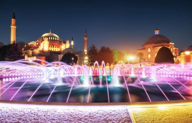 Güneşin doğuşundan önce Sultan Ahmed Camii Mavi Camii, İstanbul, Türkiye