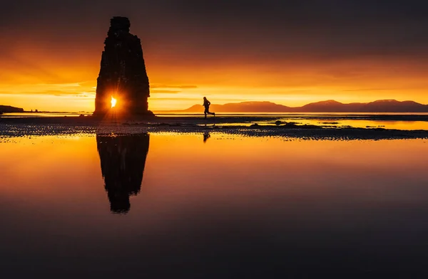 Hvitserkur Height Spectacular Rock Sea Northern Coast Iceland Photo Hvitserkur — Stock Photo, Image