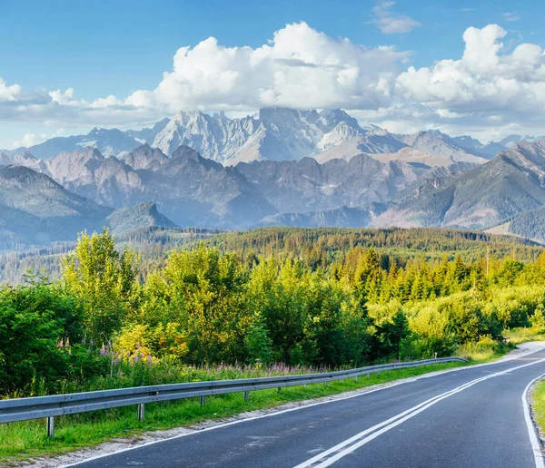 Jalan Berpemandangan Pegunungan Mountain View Carpathians Ukraina Eropa — Stok Foto