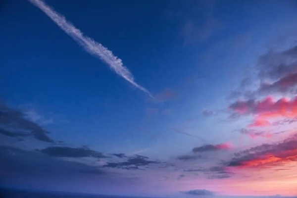 Salida Del Sol Atardecer Con Nubes Rayos Luz Otros Efectos — Foto de Stock