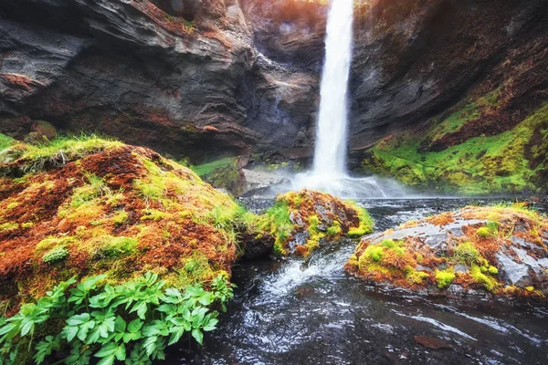 Фантастичний Краєвид Гір Водоспадів Ісландії — стокове фото