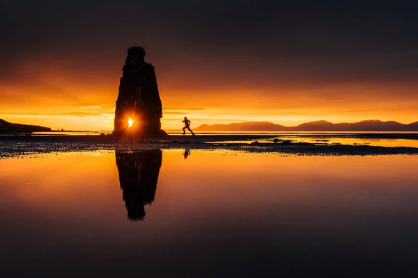 Hvitserkur Height Spectacular Rock Sea Northern Coast Iceland Photo Hvitserkur — Stock Photo, Image