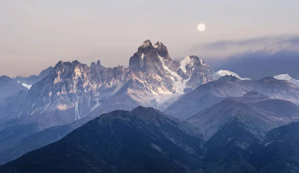 Dichter Nebel Über Dem Passgoulet Georgien Svaneti Europa Kaukasusgebirge — Stockfoto