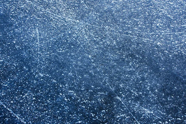 Detailní Záběr Ledu Jasné Zamrzlé Jezero — Stock fotografie