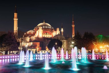 Güneşin doğuşundan önce Sultan Ahmed Camii Mavi Camii, İstanbul, Türkiye