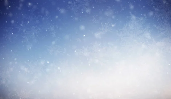 Winter Ijsblauw Patroon Met Sneeuwvlokken Vakantie Seizoensgebonden Achtergrond Gelukkig Nieuwjaar — Stockfoto