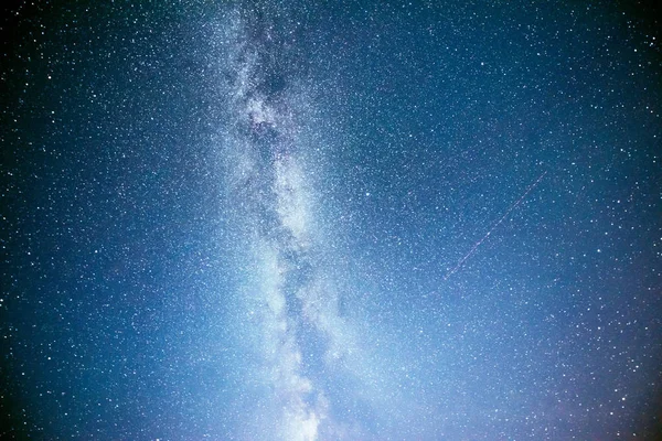 Vibrerande Natthimmel Med Stjärnor Och Nebulosa Och Galax Djupa Himmel — Stockfoto