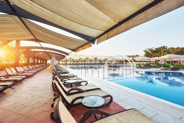 Tipo Complexo Entretenimento Popular Resort Com Piscinas Parques Aquáticos Turquia — Fotografia de Stock
