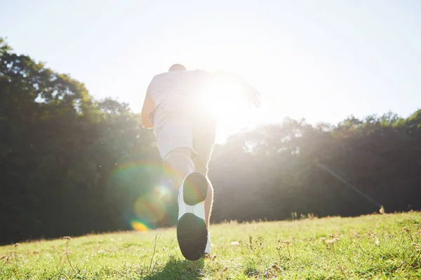 Spor Spor Spor Sağlıklı Yaşam Tarzı Için Kır Koşusu Konsepti — Stok fotoğraf