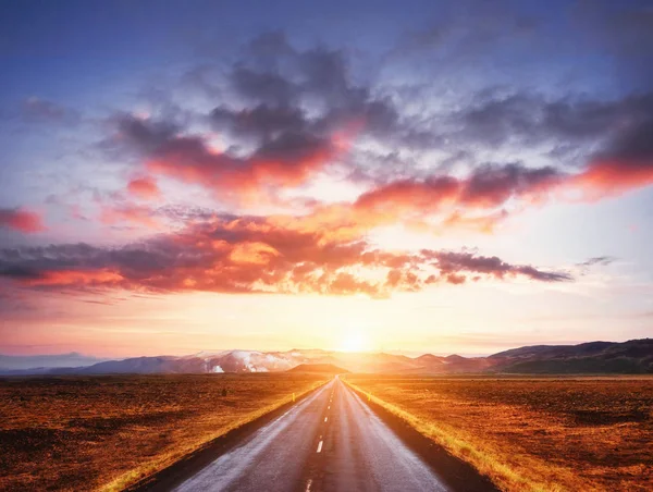 Pôr Sol Cénico Islândia Fascinante Beleza Mundo — Fotografia de Stock