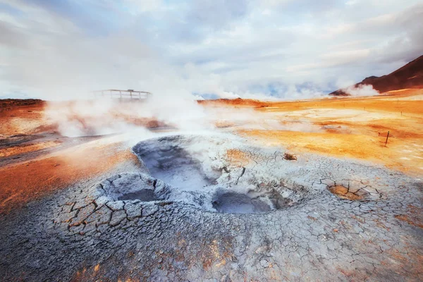 Namafjall Zlanda Fümerol Tarlası Güzellik Dünyası — Stok fotoğraf