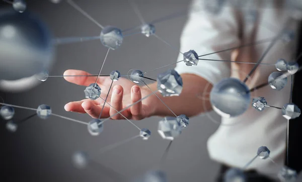 Innovatieve Technologieën Wetenschap Geneeskunde Technologie Verbinding Maken Het Begrip Veiligheid — Stockfoto