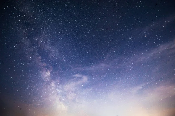 Lebendiger Nachthimmel Mit Sternen Und Nebel Und Galaxie Deep Sky — Stockfoto