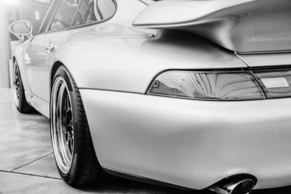 Close Headlights Rear Bumper Vintage Automobile — Stock Photo, Image