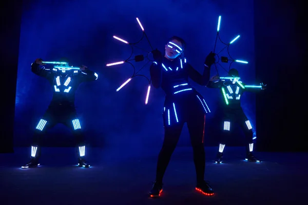 Laser Show Performance Dancers Led Suits Led Lamp Very Beautiful — ストック写真