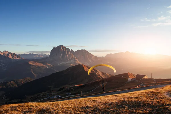 Taking Hill Straight Dolomite Mountains — Stock Photo, Image