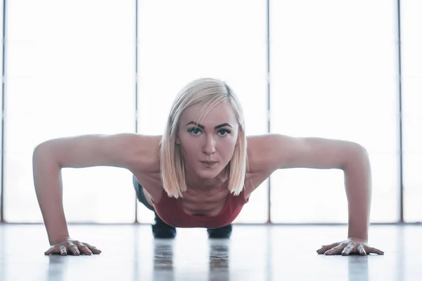 Actief Meisje Fitnessruimte Concept Workout Gezonde Levensstijl Sport — Stockfoto