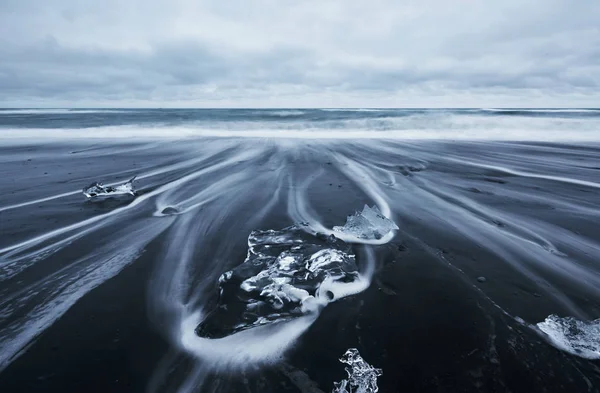 Ісландія Jokulsarlon Лагун Beautiful Холодний Краєвид Малюнок Ісландський Льодовик Лагуни — стокове фото