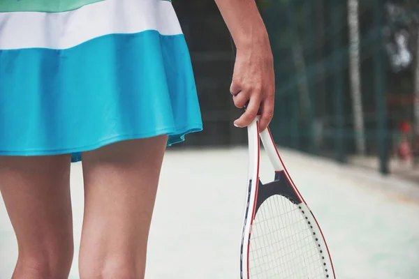 Beautiful Tennis Legs Court Racquet — 스톡 사진