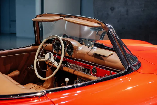 Such a gorgeous thing. Take a look closer. Inside of expencive collectible vintage car.