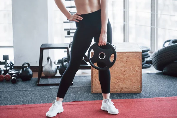 Aktives Mädchen Fitnessstudio Konzept Workout Gesunder Lebensstil Sport — Stockfoto