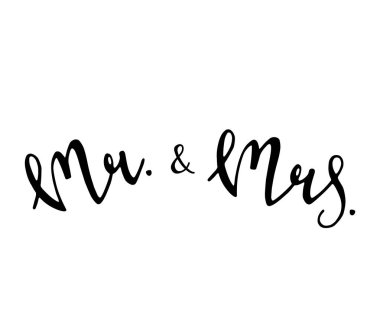 Bay ve Bayan düğün işareti. Bay ve Bayan.