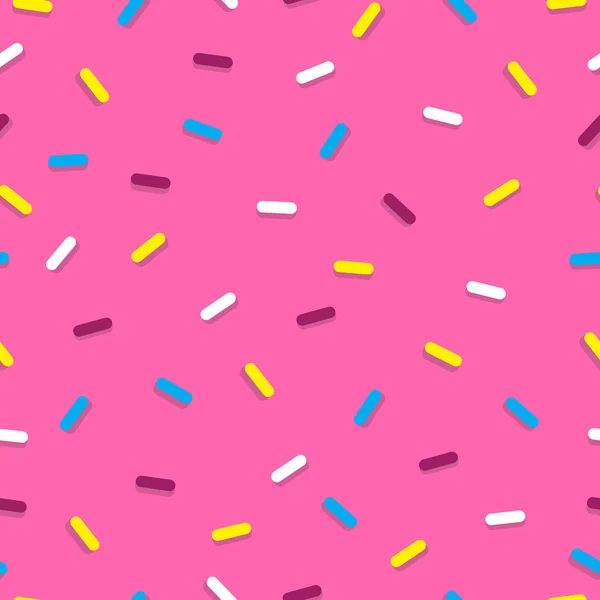 Naadloze patroon met roze donut glaze — Stockvector