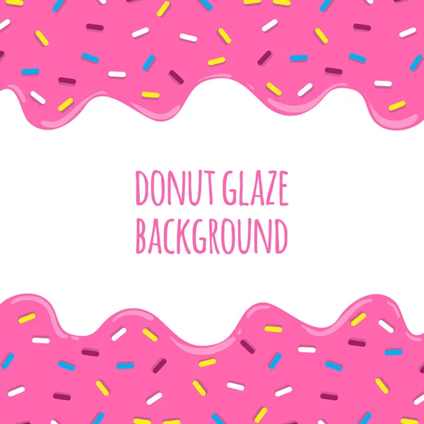 Donut dulce esmalte vector de fondo — Archivo Imágenes Vectoriales