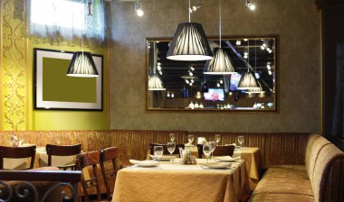 parlak renklerde Avrupa Restoran