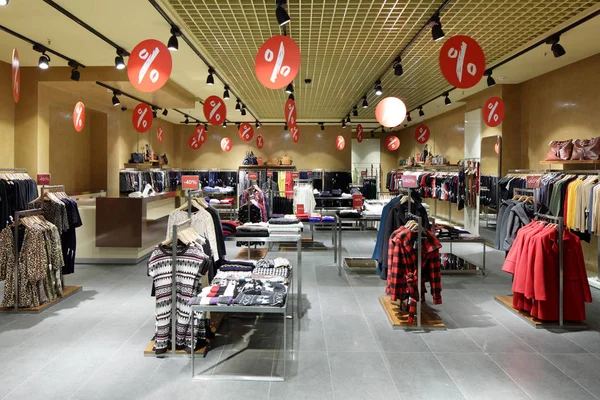 Interior baru toko kain — Stok Foto