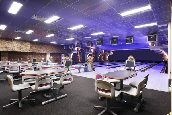 Modern european bowling interior — Stock Photo, Image