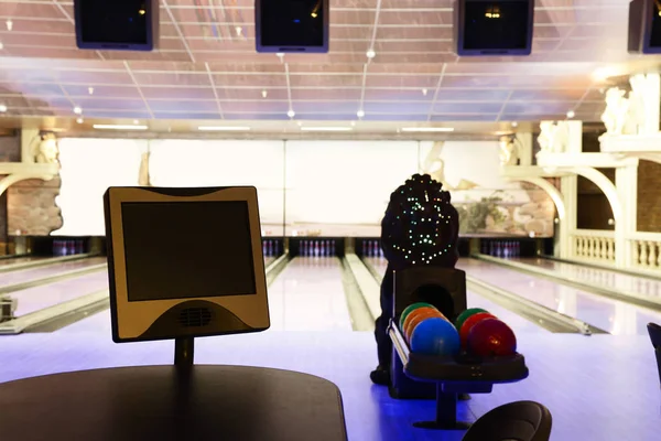 Modern european bowling interior — Stock Photo, Image