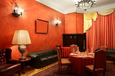 parlak renklerde Avrupa Restoran