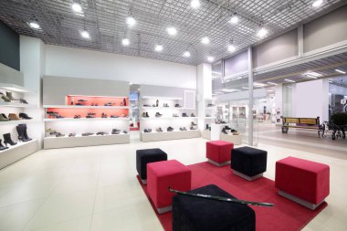 İç modern Avrupa alışveriş Ayakkabı mağazası