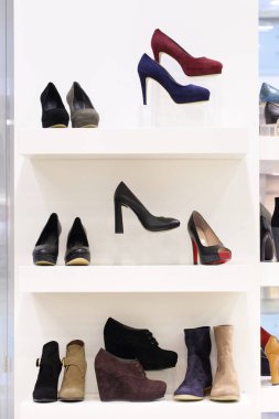İç modern Avrupa alışveriş Ayakkabı mağazası