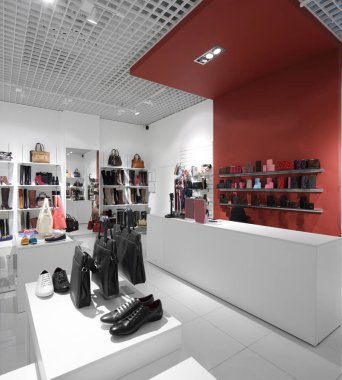 İç modern Avrupa alışveriş Ayakkabı mağazası