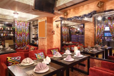parlak renklerde Avrupa Restoran